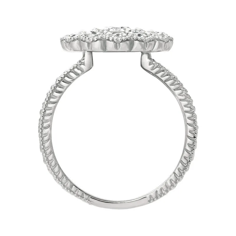 1.00 Carat Natural Diamond Ring G SI 14K White Gold