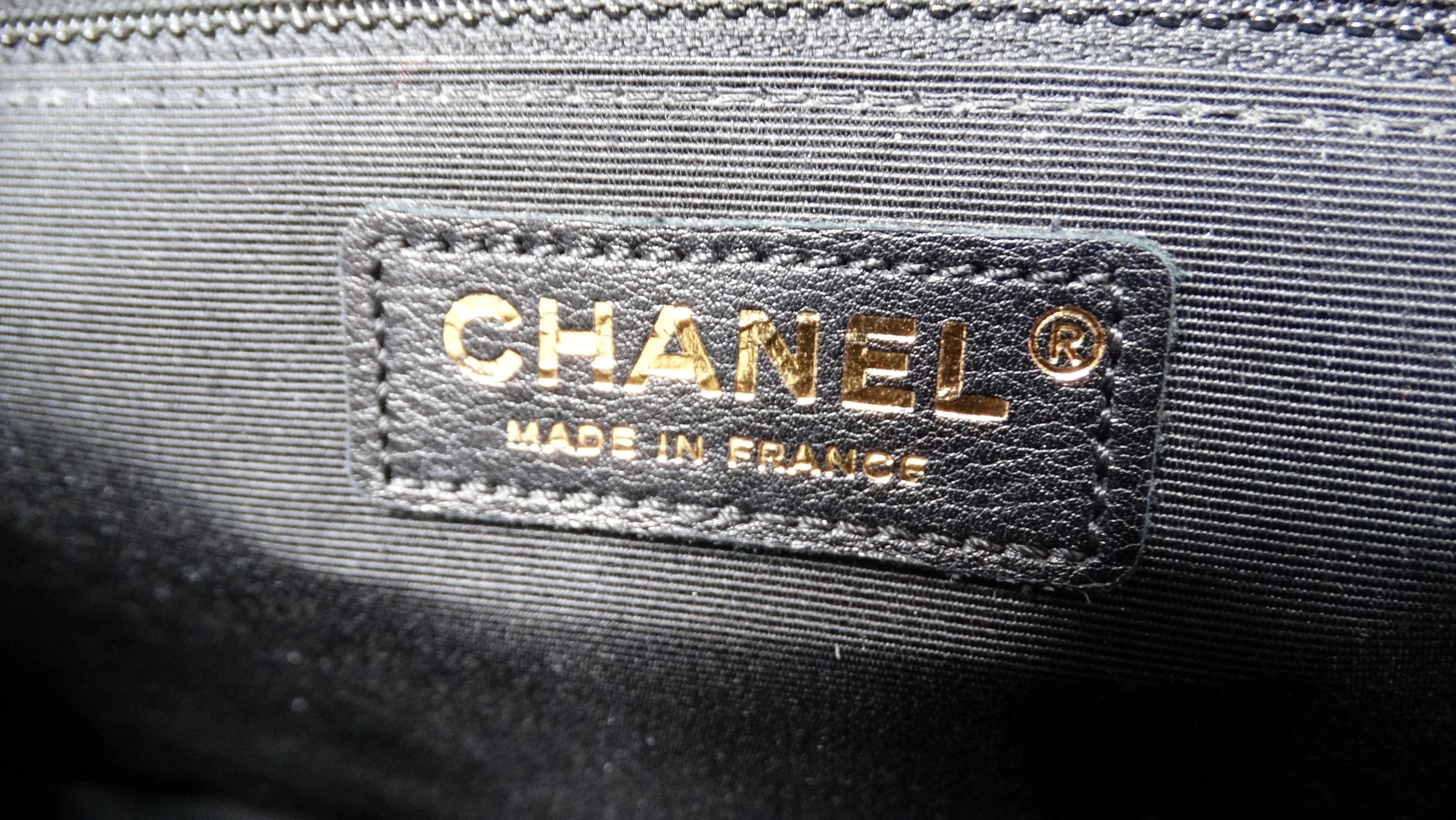 2014 Chanel Elegant CC Tan & Black Quilted Lambskin Flap Bag