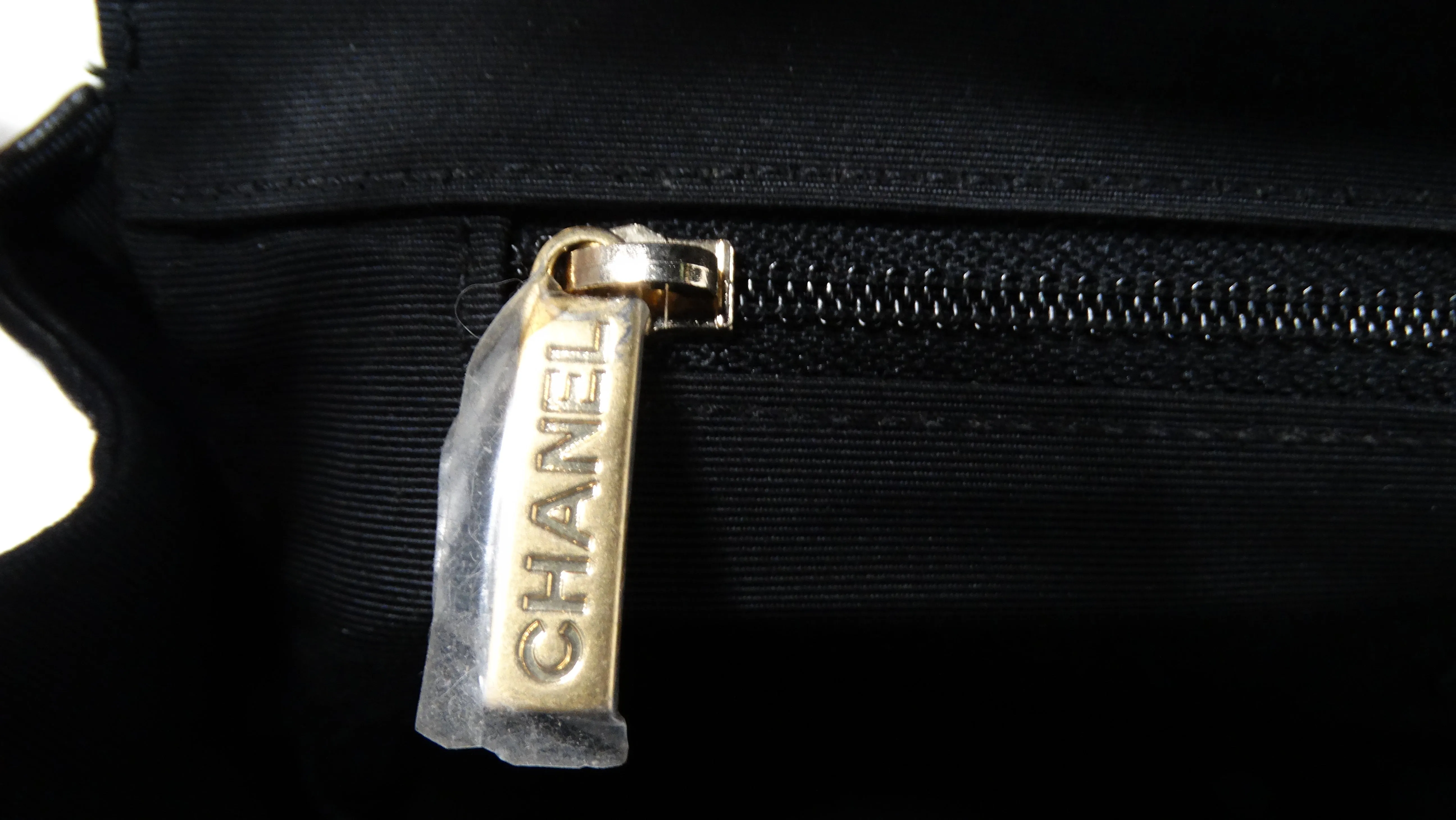 2014 Chanel Elegant CC Tan & Black Quilted Lambskin Flap Bag