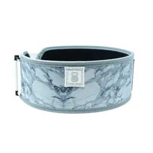 2POOD - White Marble 4" Weightlifting Belt