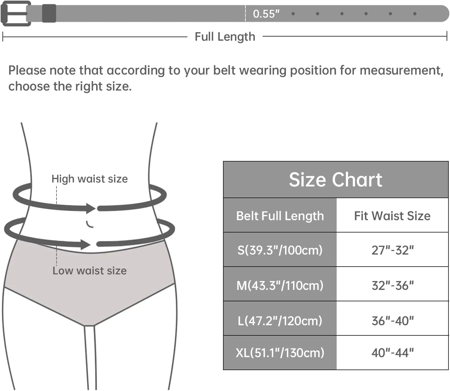 4 Pack Skinny Women Leather Belts for Dresses Jeans Pants