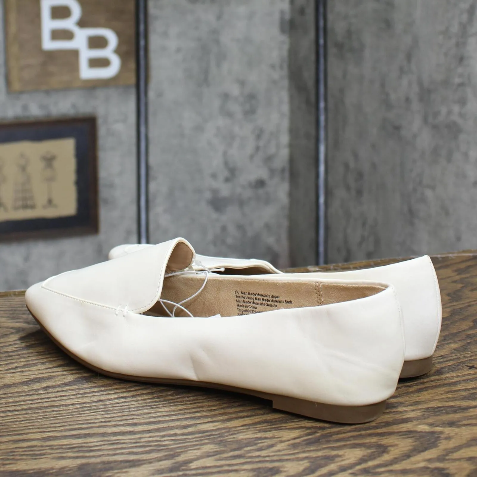 A New Day Womens Hayes Loafer Flats with Memory Foam Insole Cream Off White 8.5M