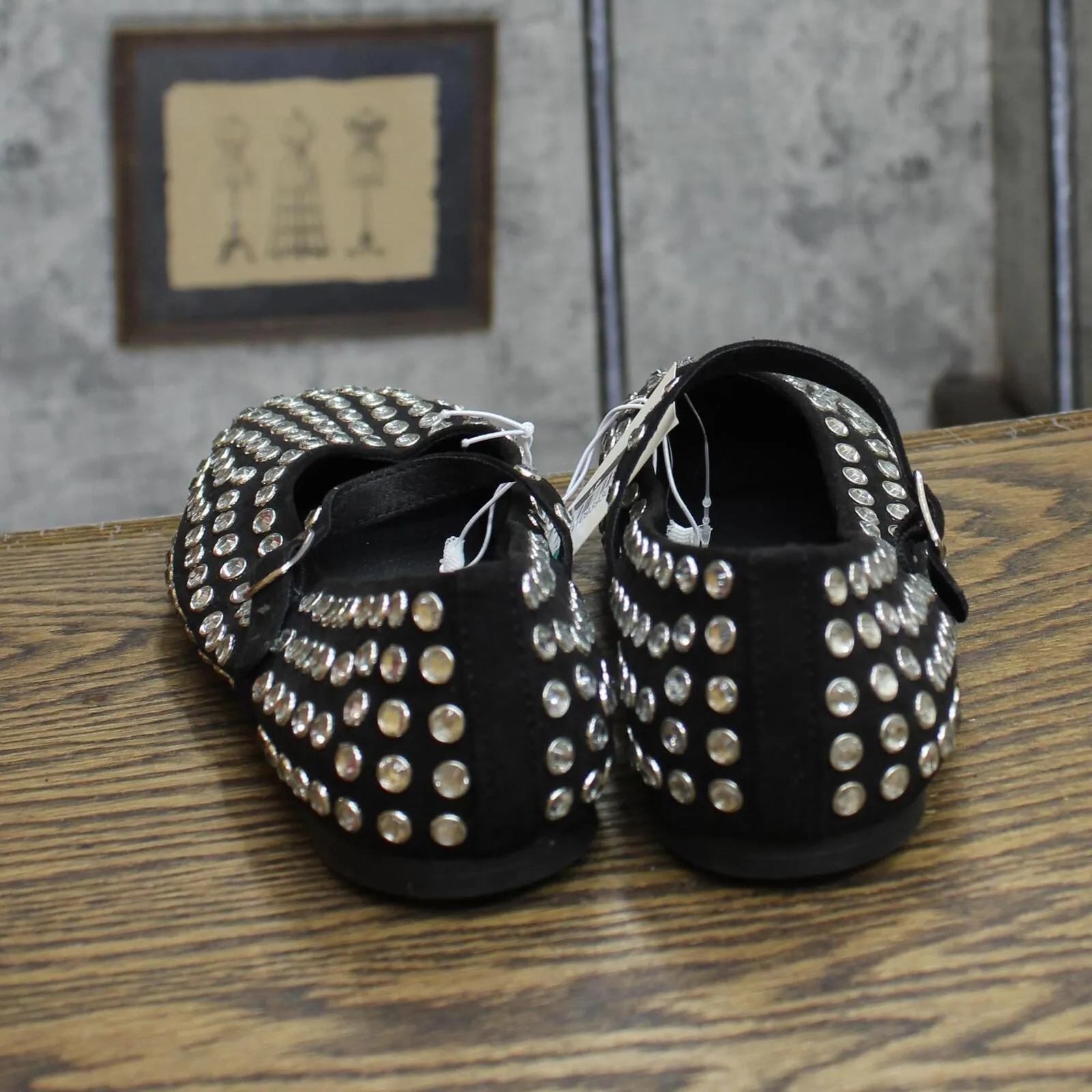 A New Day Womens Issa Rhinestone Mary Jane Ballet Flats 90870756 Black 8M