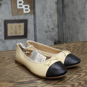 A New Day Womens Janie Ballet Flats with Memory Foam Insole Beige Brown 6M