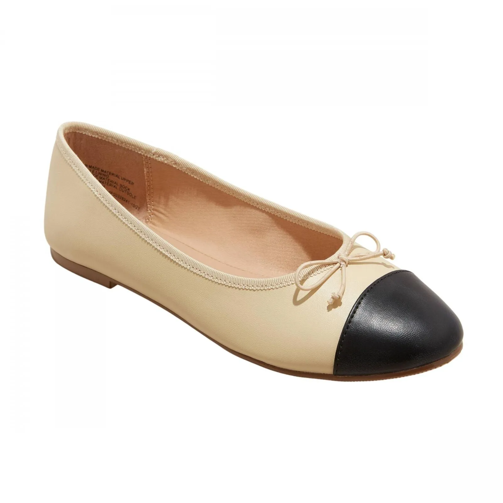 A New Day Womens Janie Ballet Flats with Memory Foam Insole Beige Brown 6M