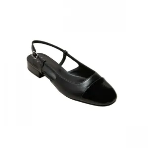 A New Day Womens Maxine Cap-toe Slingback Flats 90511222 Black 7M