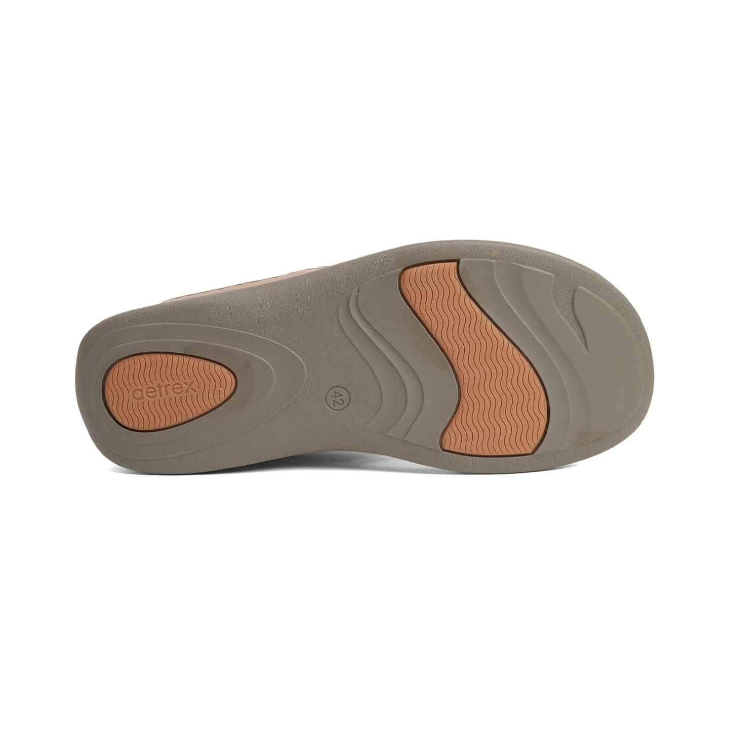 Aetrex Dual Trim Straps Men's Arabic Sandals - Stone
