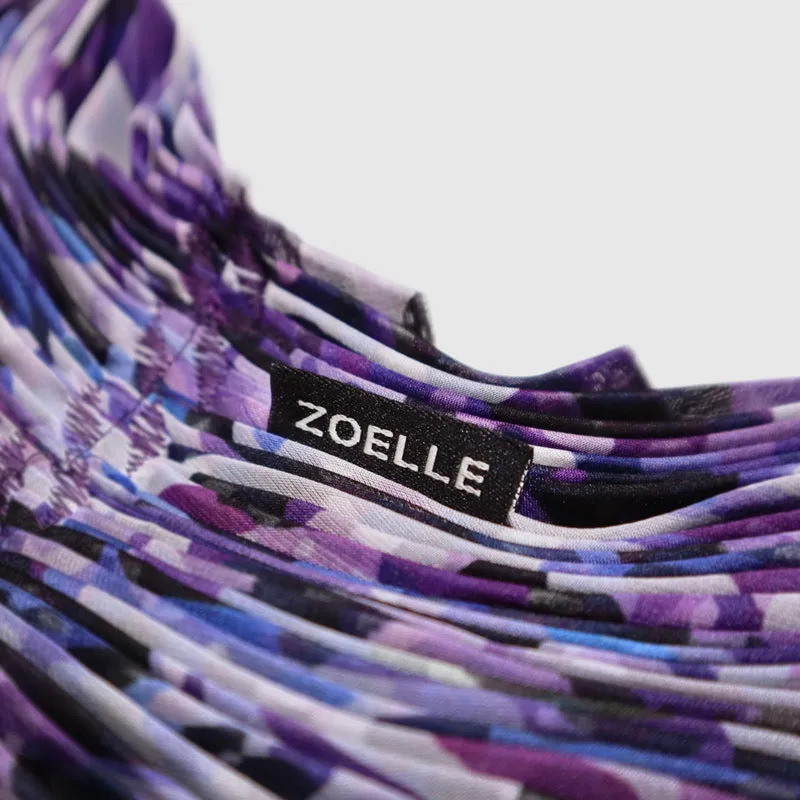 Amethyst Prism Cinch-Pleated Scarf