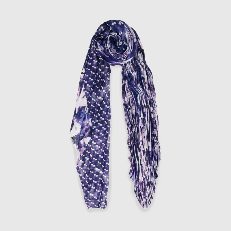 Amethyst Prism Cinch-Pleated Scarf