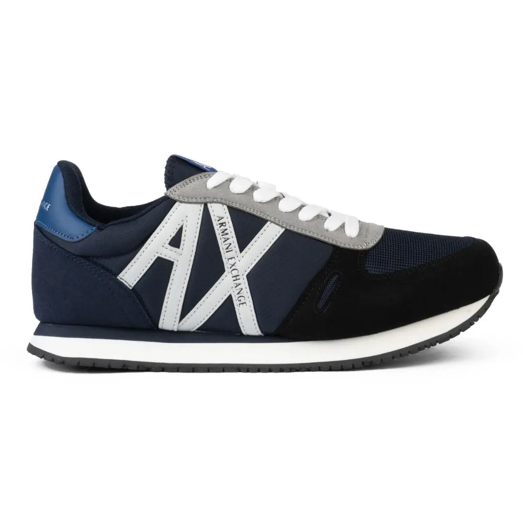 ARMANI EXCHANGE Logo Lace-Up XUX017 Sneakers - NVYBLK