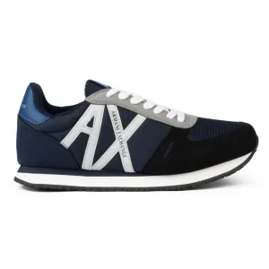 ARMANI EXCHANGE Logo Lace-Up XUX017 Sneakers - NVYBLK