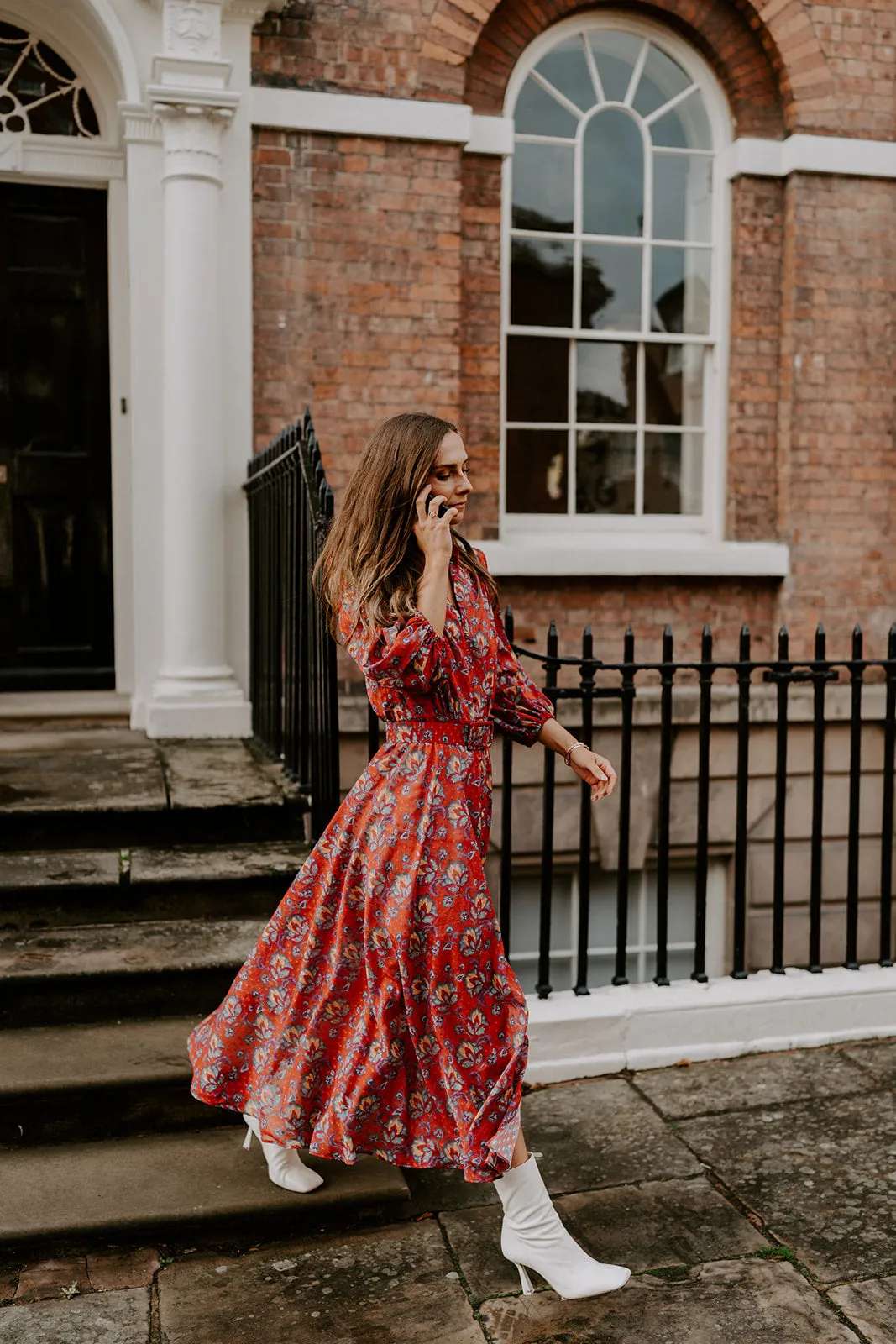 Aurelia dress - Burgundy georgette