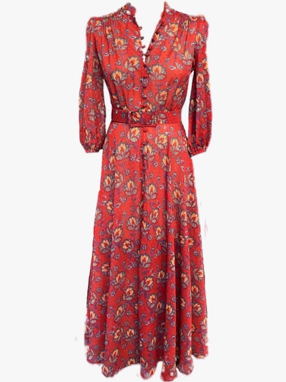 Aurelia dress - Burgundy georgette