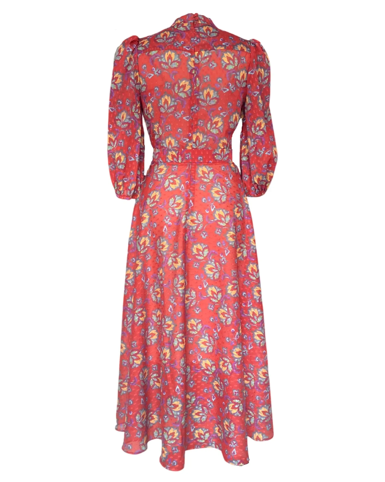 Aurelia dress - Burgundy georgette