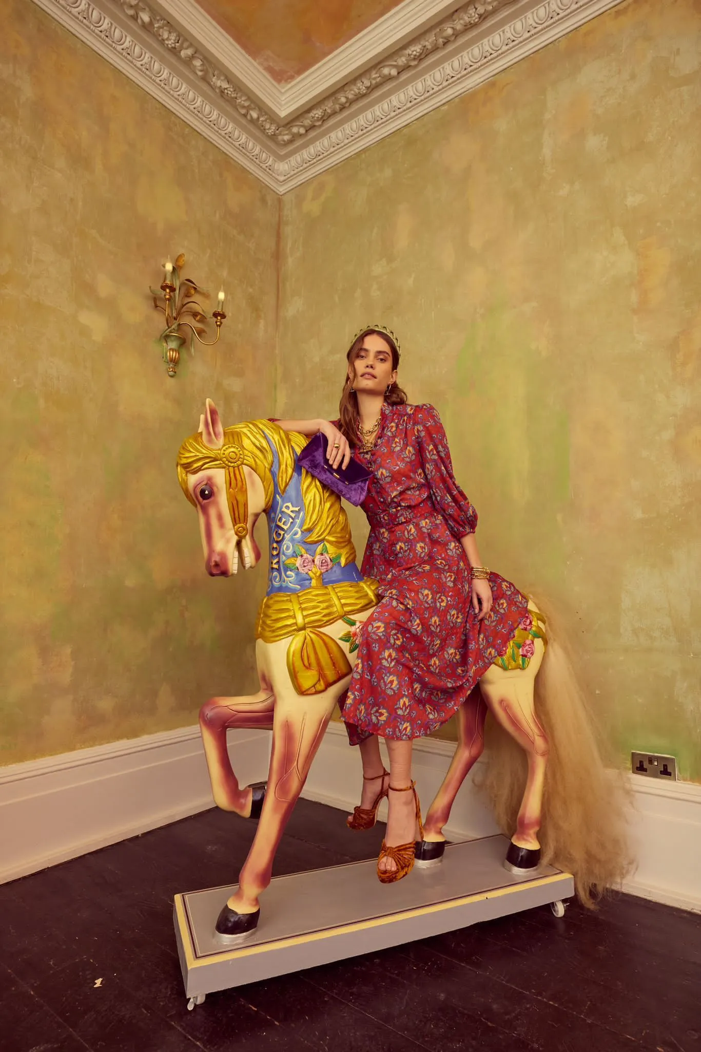 Aurelia dress - Burgundy georgette