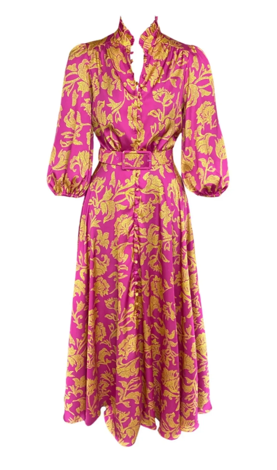 Aurelia dress - Magenta/Gold