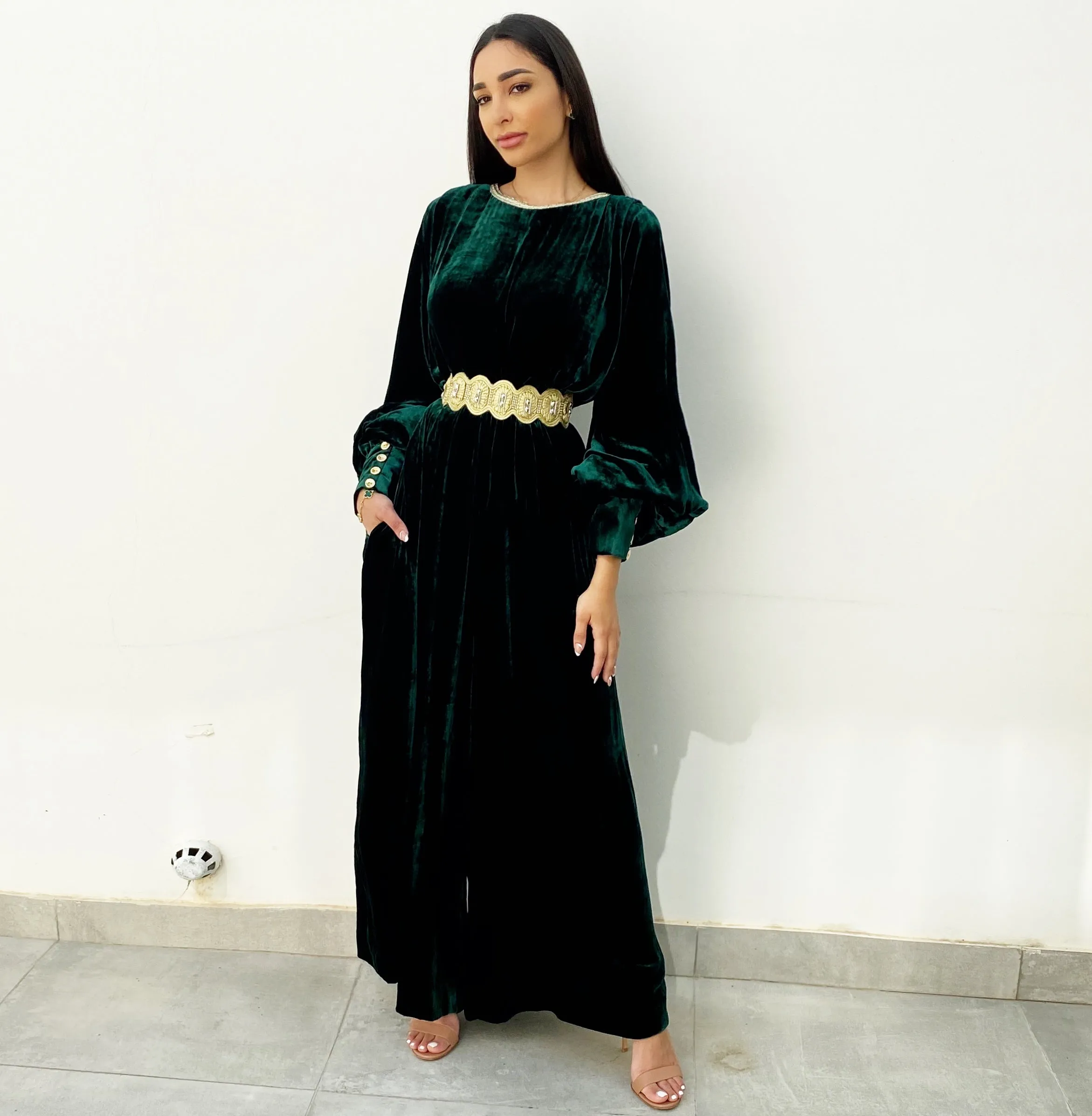 AW20 MIDNIGHT BLUE SILK VELVET JUMPSUIT