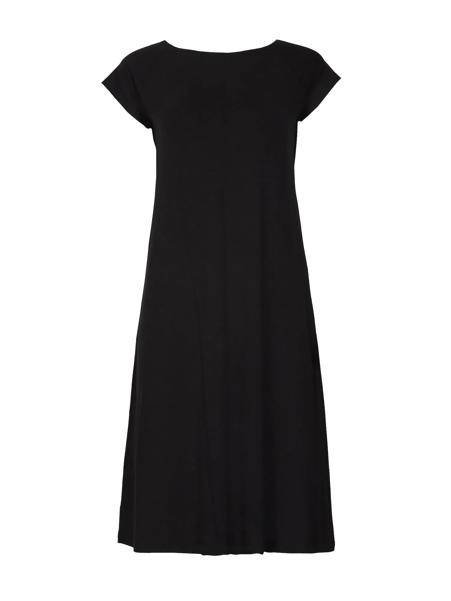 Bamboo Boat Neck Dress - Black
