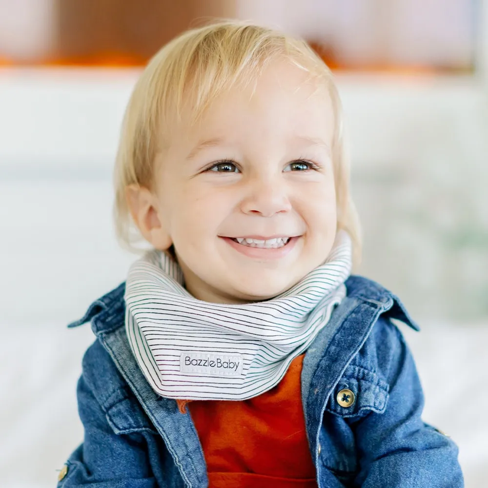 Bazzle Baby BandoBib Infinity Scarf Bib 2-Pack: Night Sky & Pen Lines