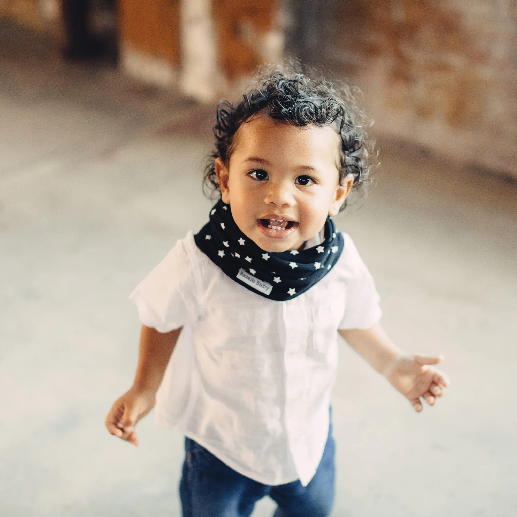 Bazzle Baby BandoBib Infinity Scarf Bib 2-Pack: Night Sky & Pen Lines
