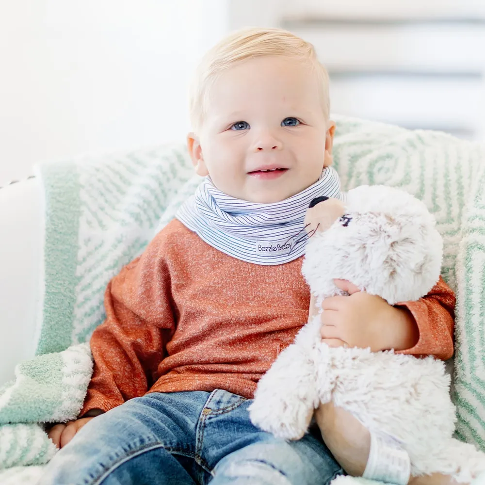 Bazzle Baby BandoBib Infinity Scarf Bib 2-Pack: Night Sky & Pen Lines