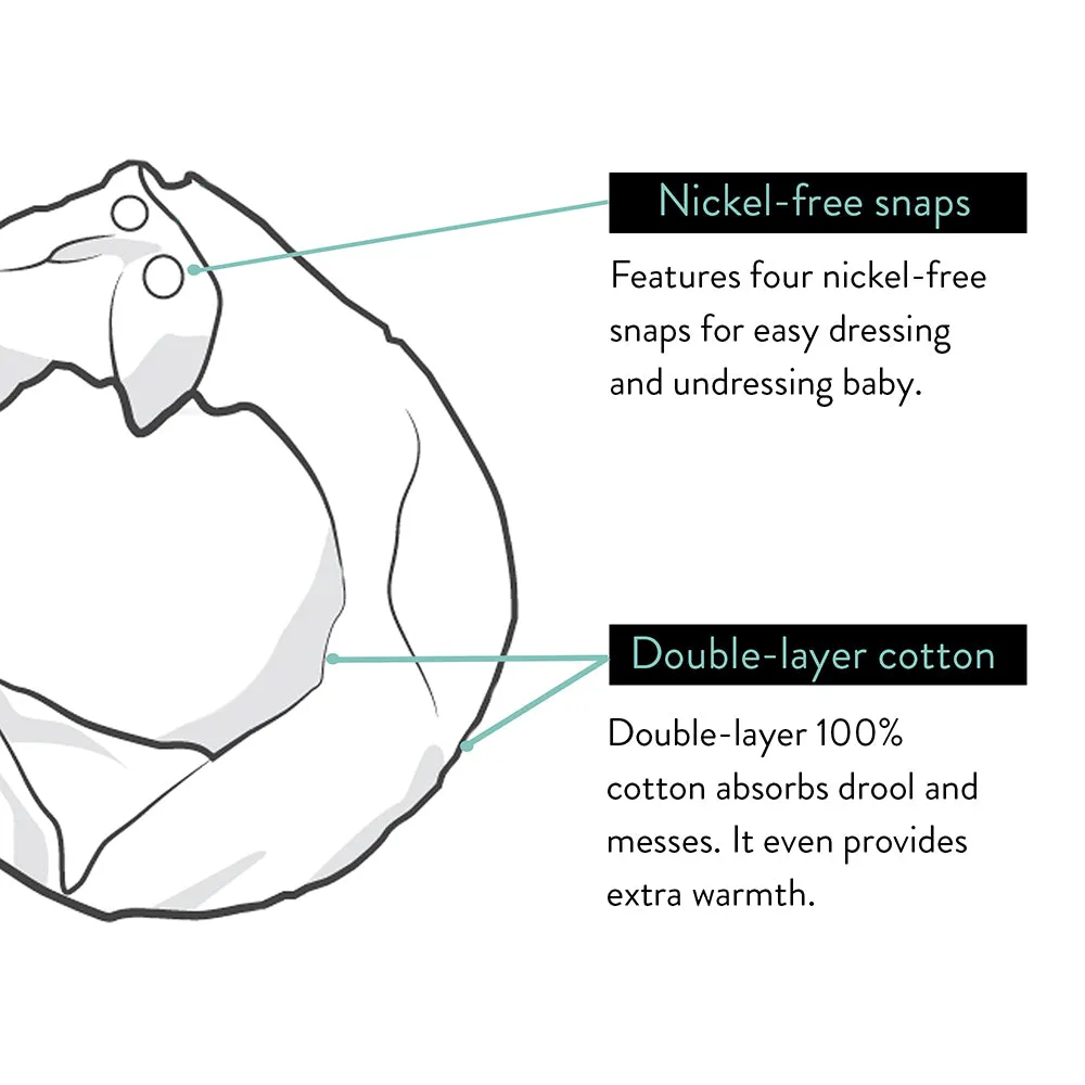 Bazzle Baby BandoBib Infinity Scarf Bib 2-Pack: Night Sky & Pen Lines