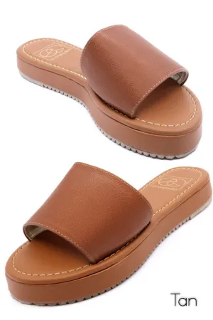 Bebe Tan Sandals