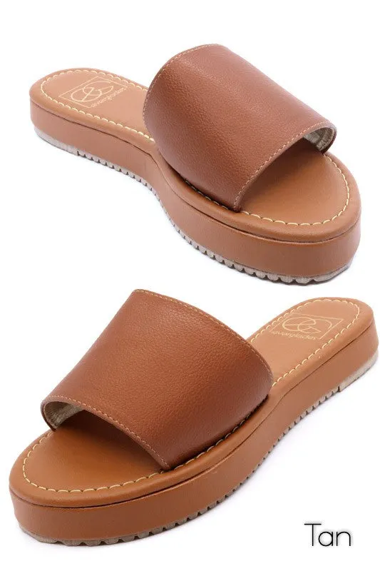 Bebe Tan Sandals