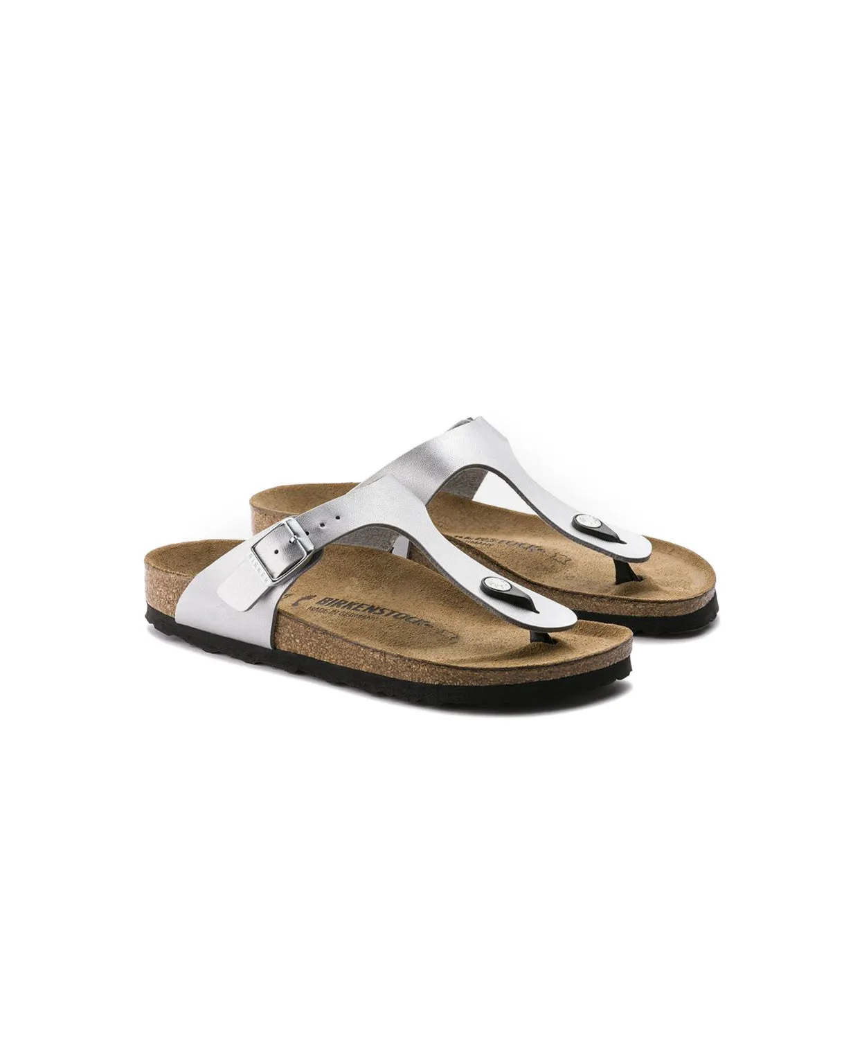 Birkenstock Gizeh Birko-Flor Silver Sandals