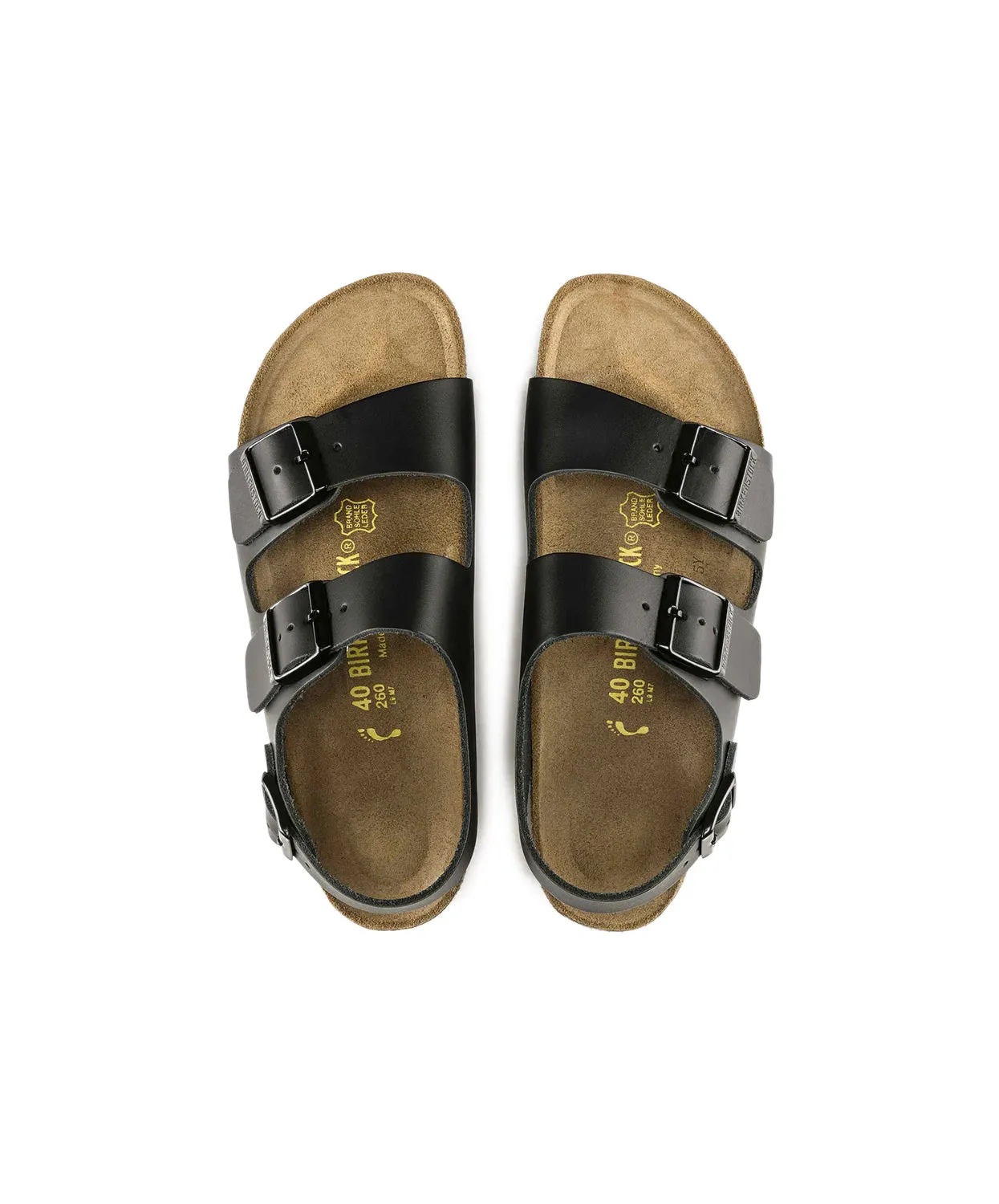Birkenstock Milano Leather Black Sandals