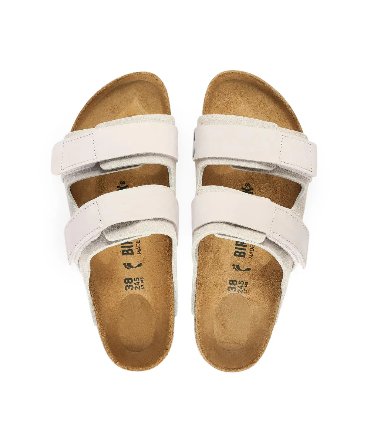 Birkenstock Uji Suede/Nubuck Leather Antique White Sandals