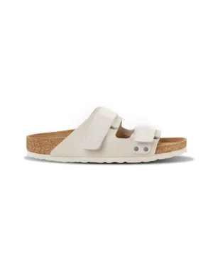 Birkenstock Uji Suede/Nubuck Leather Antique White Sandals