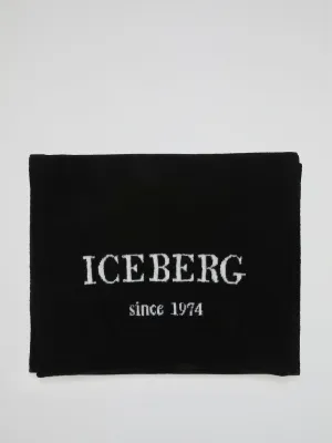 Black Logo Knitted Scarf