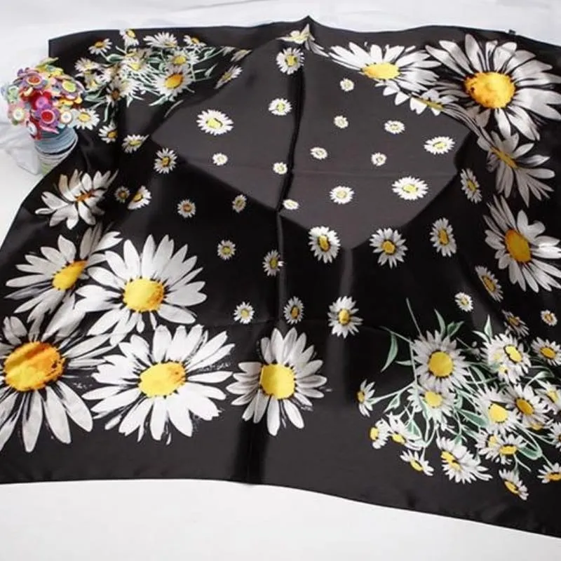 Black Satin Scarf