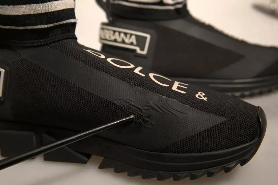 Black White High Top Sorrento Sneakers Shoes