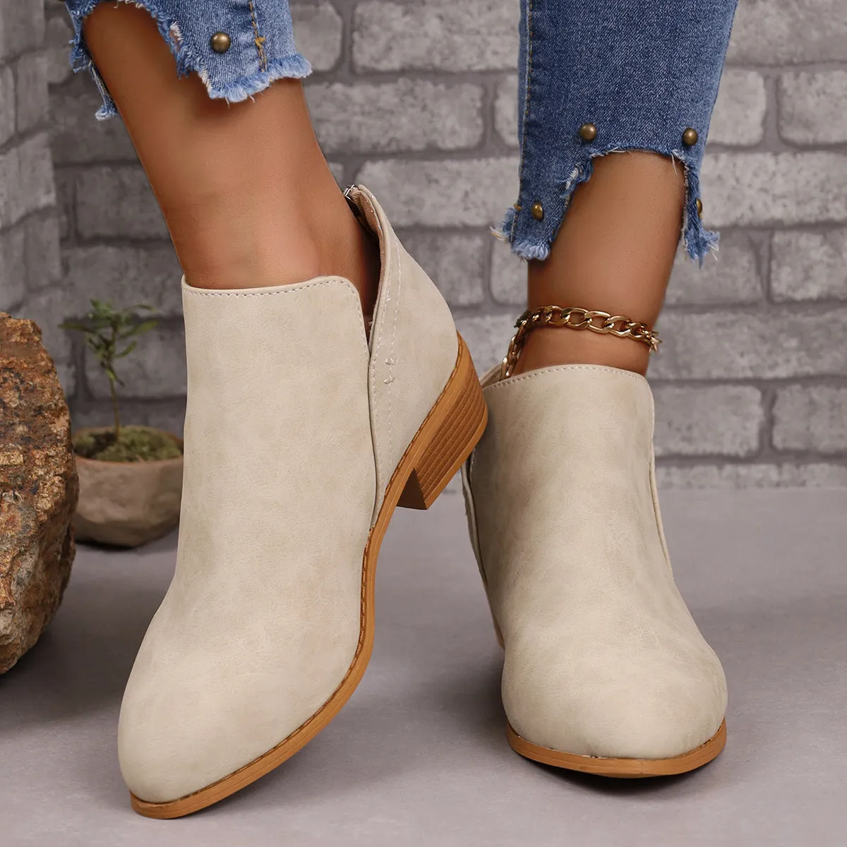 Blush Ankle Boots - Comfortable Footwear for Woman