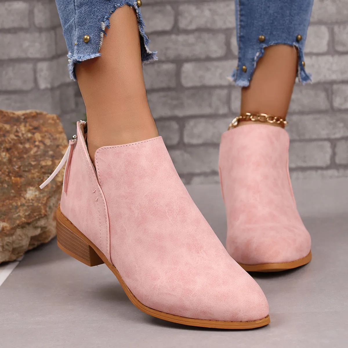 Blush Ankle Boots - Comfortable Footwear for Woman