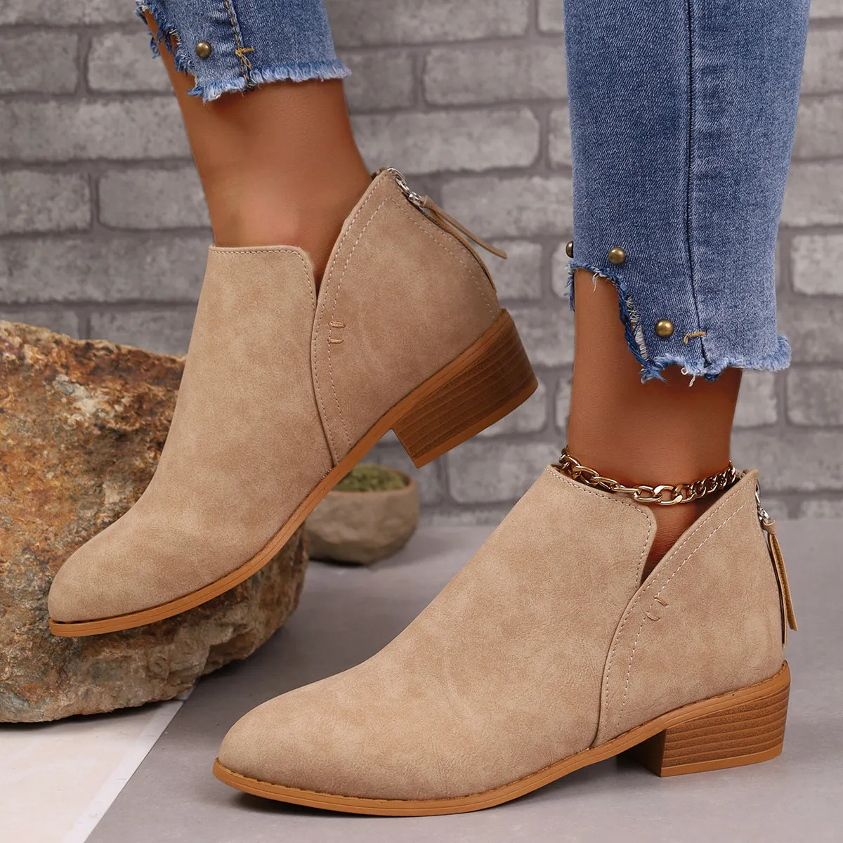 Blush Ankle Boots - Comfortable Footwear for Woman