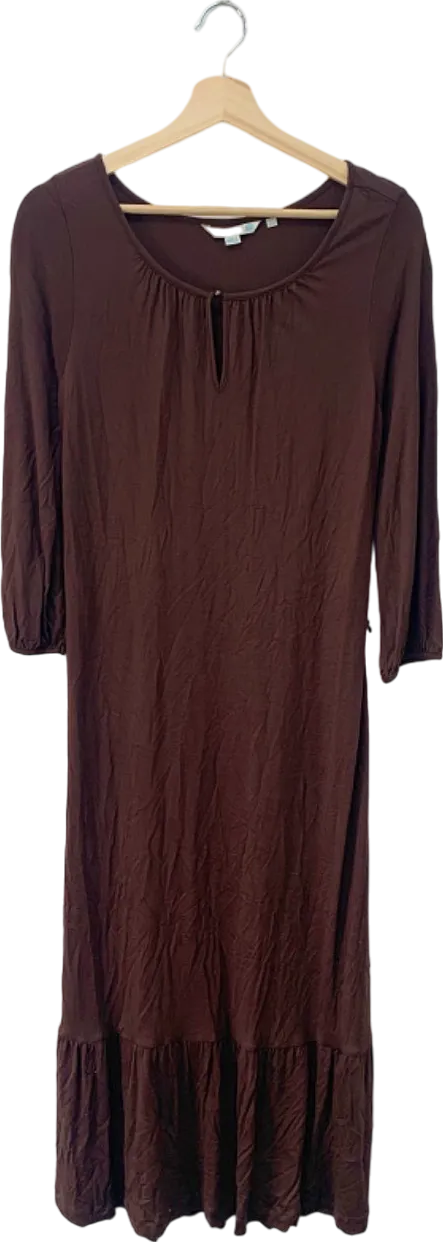 Boden Chocolate Brown Midi Dress UK 10