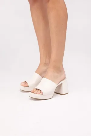 Bone Slip On Mules