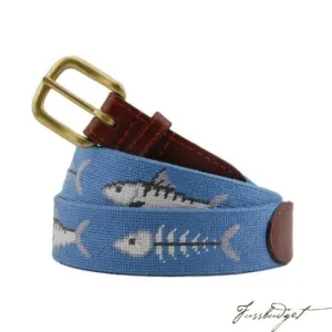 Bonefish (Stream Blue) Needlepoint Belt
