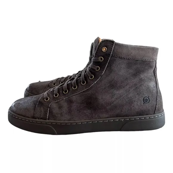 BORN Men’s Brown Suede Distressed Leather Lace Up Casual Boots Size 8.5 M