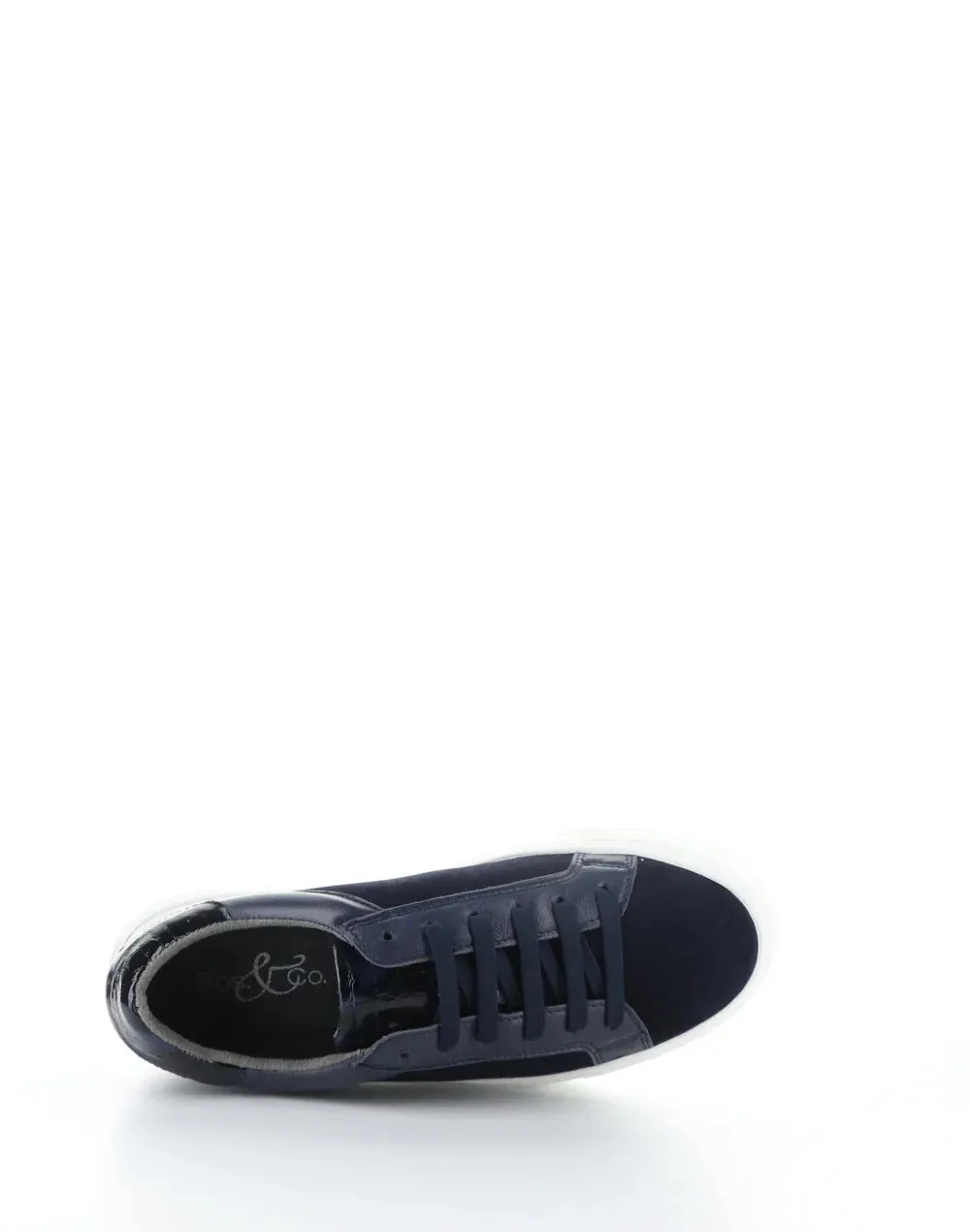 BOS & CO MAUDE OCEAN/BLACK IRIS SUEDE PLATFORM SNEAKER