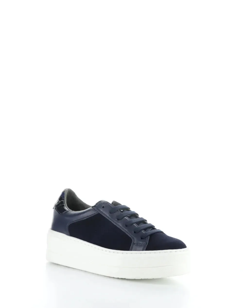 BOS & CO MAUDE OCEAN/BLACK IRIS SUEDE PLATFORM SNEAKER