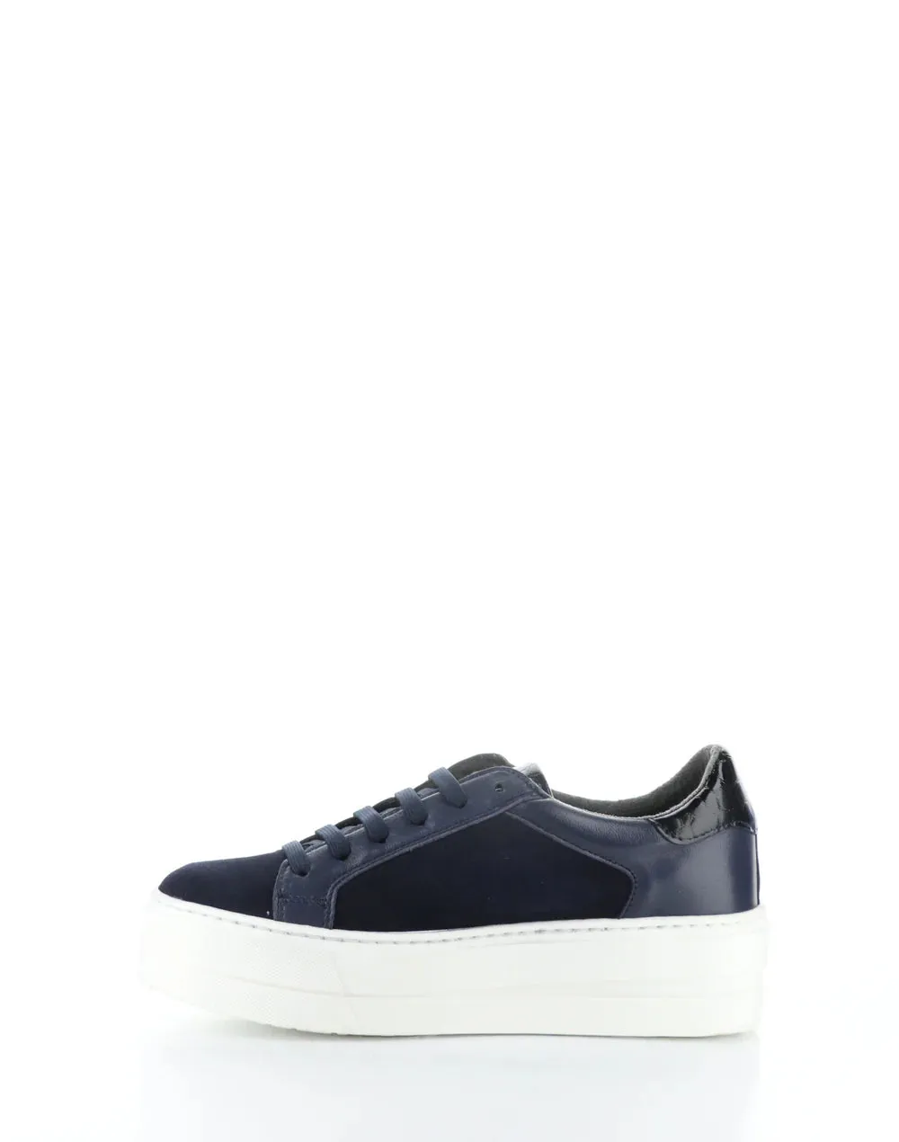BOS & CO MAUDE OCEAN/BLACK IRIS SUEDE PLATFORM SNEAKER