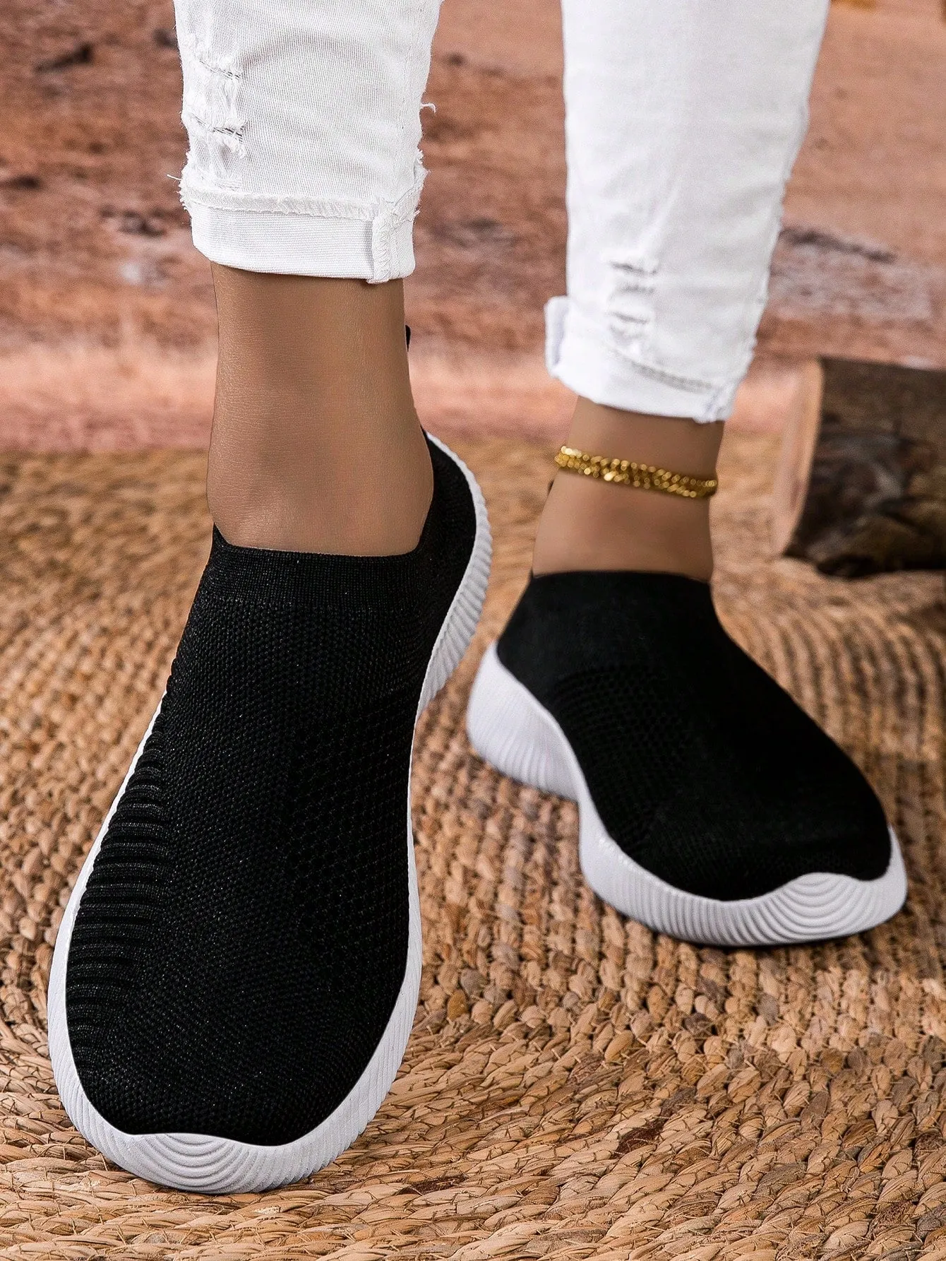 Breathable Knitted Casual Flat Loafers- FD ⚡