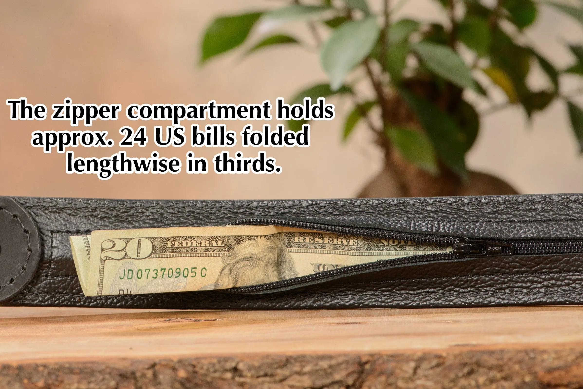 Brown Shark Money Belt With 25" Zipper