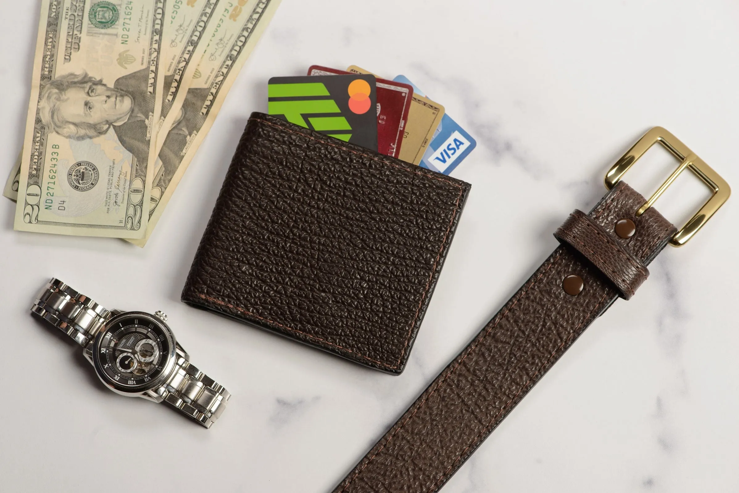 Brown Shark Money Belt With 25" Zipper