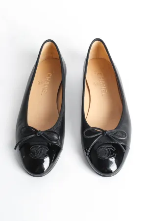 Cap Toe Leather Ballet Flats