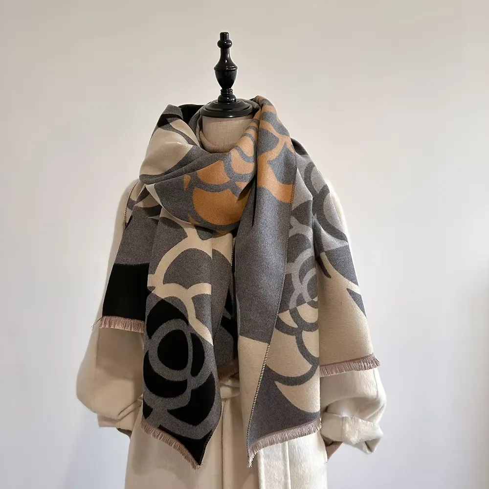 Cashmere Scarf for Women Thick Warm Winter Blanket Brand Female Luxury Quality S